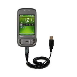 Gomadic Coiled Power Hot Sync and Charge USB Data Cable w/ Tip Exchange for the HTC 8925 - Brand