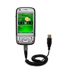 Gomadic Coiled Power Hot Sync and Charge USB Data Cable w/ Tip Exchange for the HTC TILT - Brand