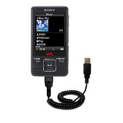 Gomadic Coiled Power Hot Sync and Charge USB Data Cable w/ Tip Exchange for the Sony Walkman NWZ-729 - Gomad