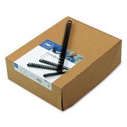 General Binding/Quartet Manufacturing. Co. CombBind™ Plastic Binding Combs, 5/8 Diameter, Black, 100 Combs/Box