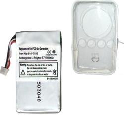 Osprey-Talon Combo 950mAh Battery for Apple 3Gen iPod E225846, 616-0159 + Skin Case (Translucent White)