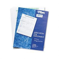 Tops Business Forms Comprehensive Employee Application Form, 11 x 17, 25 per Pack