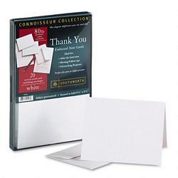 Southworth Company Connoisseur Collection® Thank You Cards, White, 80/24 lb., 20/Box