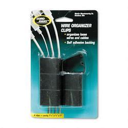 Master Caster Company Cord Away® Wire Clips, Self Adhesive, 6/Pack