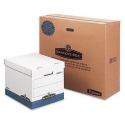 Fellowes DATA PAK® Storage Box for Bound Computer Printouts, White/Blue, 12/Ct