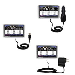 Gomadic Deluxe Kit for the Garmin Nuvi 200W includes a USB cable with Car and Wall Charger - Brand w