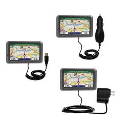 Gomadic Deluxe Kit for the Garmin Nuvi 770 includes a USB cable with Car and Wall Charger - Brand w/