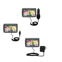 Gomadic Deluxe Kit for the Garmin Nuvi 860 includes a USB cable with Car and Wall Charger - Brand w/