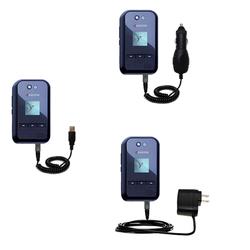 Gomadic Deluxe Kit for the Kyocera E2000 includes a USB cable with Car and Wall Charger - Brand w/ T