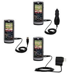 Gomadic Deluxe Kit for the Motorola ROKR Z6TV includes a USB cable with Car and Wall Charger - Brand