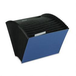 Smead Manufacturing Co. Designer Expanding File, Open Top, 12 Pockets, 1/3 Cut Tabs, Dark Blue