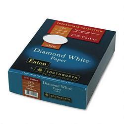 Southworth Company Diamond White® Watermarked Paper, 25% Cotton, 24 lb., 8 1/2x11, 500 Sheets/Bx