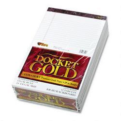 Tops Business Forms Docket® Gold Legal Ruled Pad, Legal Size, White, 20#, 50 Sheets/Pad, 12/Pack