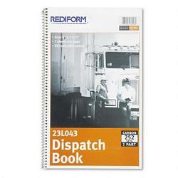 Rediform Office Products Driver's Dispatch Log Book, Duplicate, 7 1/2x2 Detached, 252 Sets/Bk
