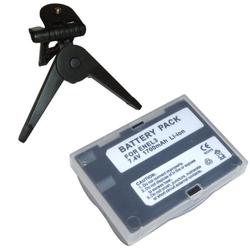 HQRP EN-EL3 Li-Ion Equivalent Battery for Nikon D70S Digital Camera + Black Mini Tabletop Tripod