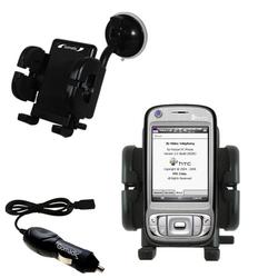 Gomadic ETEN M700 Auto Windshield Holder with Car Charger - Uses TipExchange