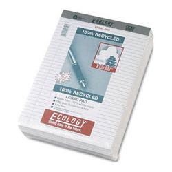 Riverside Paper Ecology Premium Recycled Legal Pads, 8 1/2 x 11 3/4 , White,Wide Rule