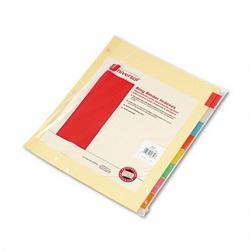 Universal Office Products Economical Insertable Tab Indexes, Buff, 8 Multicolor Tabs, 24 Sets/Box