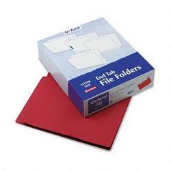 Esselte Pendaflex Corp. End Tab Folders, 3/4 Exp., 2 Fasteners, 2 Ply Tab, Letter, Red, 50/Box