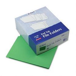 Esselte Pendaflex Corp. End Tab Folders, Double Ply Straight Cut Tab, Letter Size, Green, 100/Box (ESSH110DGR)