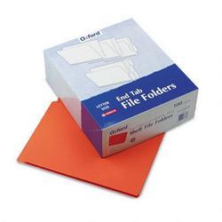 Esselte Pendaflex Corp. End Tab Folders, Double Ply Straight Cut Tab, Letter Size, Orange, 100/Box (ESSH110DOR)
