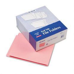 Esselte Pendaflex Corp. End Tab Folders, Double Ply Straight Cut Tab, Letter Size, Pink, 100/Box (ESSH110DP)