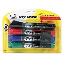Quartet Manufacturing. Co. Enduraglide™ Dry Erase Marker, Chisel Tip, Four Color Set