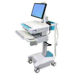 ERGOTRON INC Ergotron StyleView LCD Cart with Drawer, 66 Ah Powered - 39 lb Capacity - Aluminum, Plastic, Steel - White