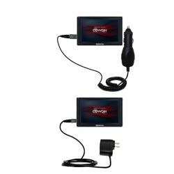 Gomadic Essential Kit for the Cowon Q5W - includes Car and Wall Charger with Rapid Charge Technology - Goma