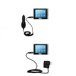 Gomadic Essential Kit for the Cowon cowon d2 - includes Car and Wall Charger with Rapid Charge Technology -
