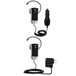 Gomadic Essential Kit for the LG HBM-750 - includes Car and Wall Charger with Rapid Charge Technology - Gom