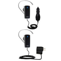 Gomadic Essential Kit for the LG HBM-770 - includes Car and Wall Charger with Rapid Charge Technology - Gom