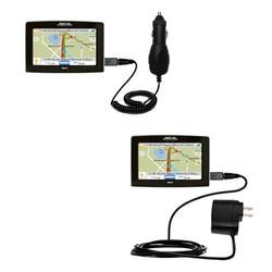 Gomadic Essential Kit for the Magellan Maestro 4210 - includes Car and Wall Charger with Rapid Charge Techno
