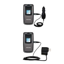 Gomadic Essential Kit for the Samsung SLM SGH-A747 - includes Car and Wall Charger with Rapid Charge Technol
