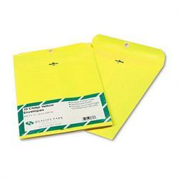 Quality Park Fashion Color Clasp Envelopes, Yellow, 9 x 12, 10/Pack