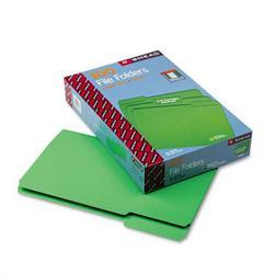 Smead Manufacturing Co. File Folders, Single Ply Top, 1/3 Cut, Legal, Green, 100/Box