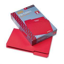 Smead Manufacturing Co. File Folders, Single Ply Top, 1/3 Cut, Legal, Red, 100/Box