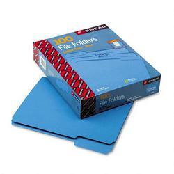 Smead Manufacturing Co. File Folders, Single Ply Top, 1/3 Cut, Letter, Blue, 100/Box