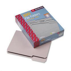 Smead Manufacturing Co. File Folders, Single Ply Top, 1/3 Cut, Letter, Gray, 100/Box