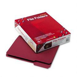 Smead Manufacturing Co. File Folders, Single Ply Top, 1/3 Cut, Letter, Maroon, 100/Box