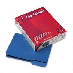 Smead Manufacturing Co. File Folders, Single Ply Top, 1/3 Cut, Letter, Navy, 100/Box