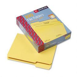 Smead Manufacturing Co. File Folders, Single Ply Top, 1/3 Cut, Letter, Yellow, 100/Box