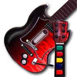 WraptorSkinz Fire Red TM Skin fits All PS2 SG Guitars Controllers (GUITAR NOT INCLUDED)s