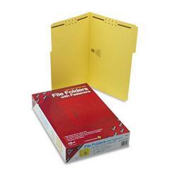 Smead Manufacturing Co. Folders with Two 2 Capacity Fasteners, Legal, 1/3 Cut Assorted, Yellow, 50/Box