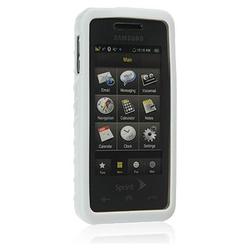 IGM For Samsung Instinct SPH-M800 Silicone White Skin Case Cover+Car Charger