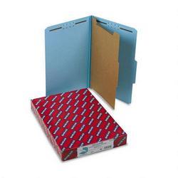 Smead Manufacturing Co. Four Section Pressboard Classification Folders, Legal, Blue, 10/Box