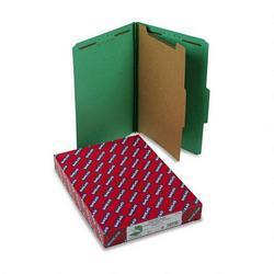Smead Manufacturing Co. Four Section Pressboard Classification Folders, Legal, Green, 10/Box