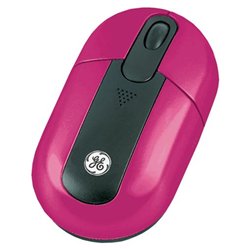 GE Wireless Optical Mini Mouse - Optical - USB - Pink