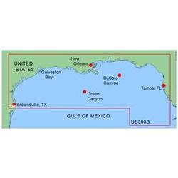 Garmin Charts Garmin Bluechart Xus303B Micro Sd Gulf Of Mexico Bathymetric
