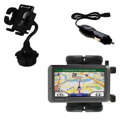 Gomadic Garmin Nuvi 770 Auto Cup Holder with Car Charger - Uses TipExchange